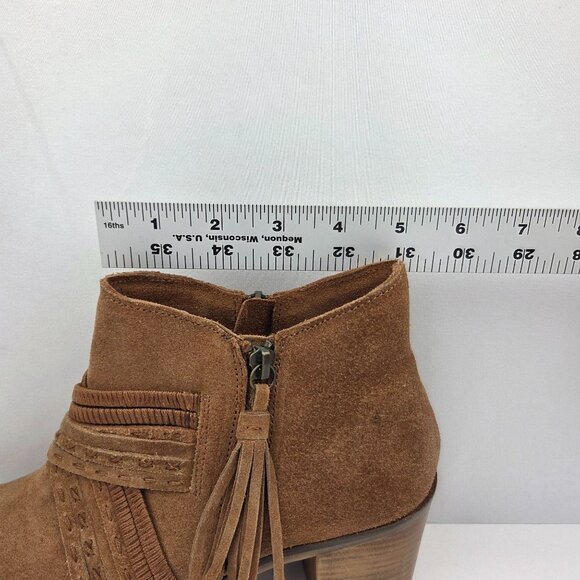 Naughty Monkey Noah Suede Ankle Boots Carmel Brown Size 8.5 - Picture 11 of 14